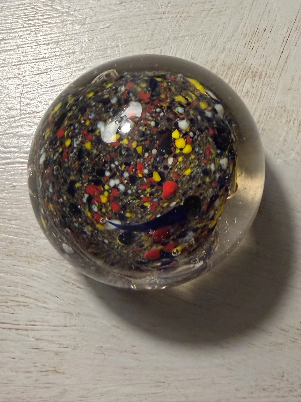 Vintage glass paper weight or decorative accent